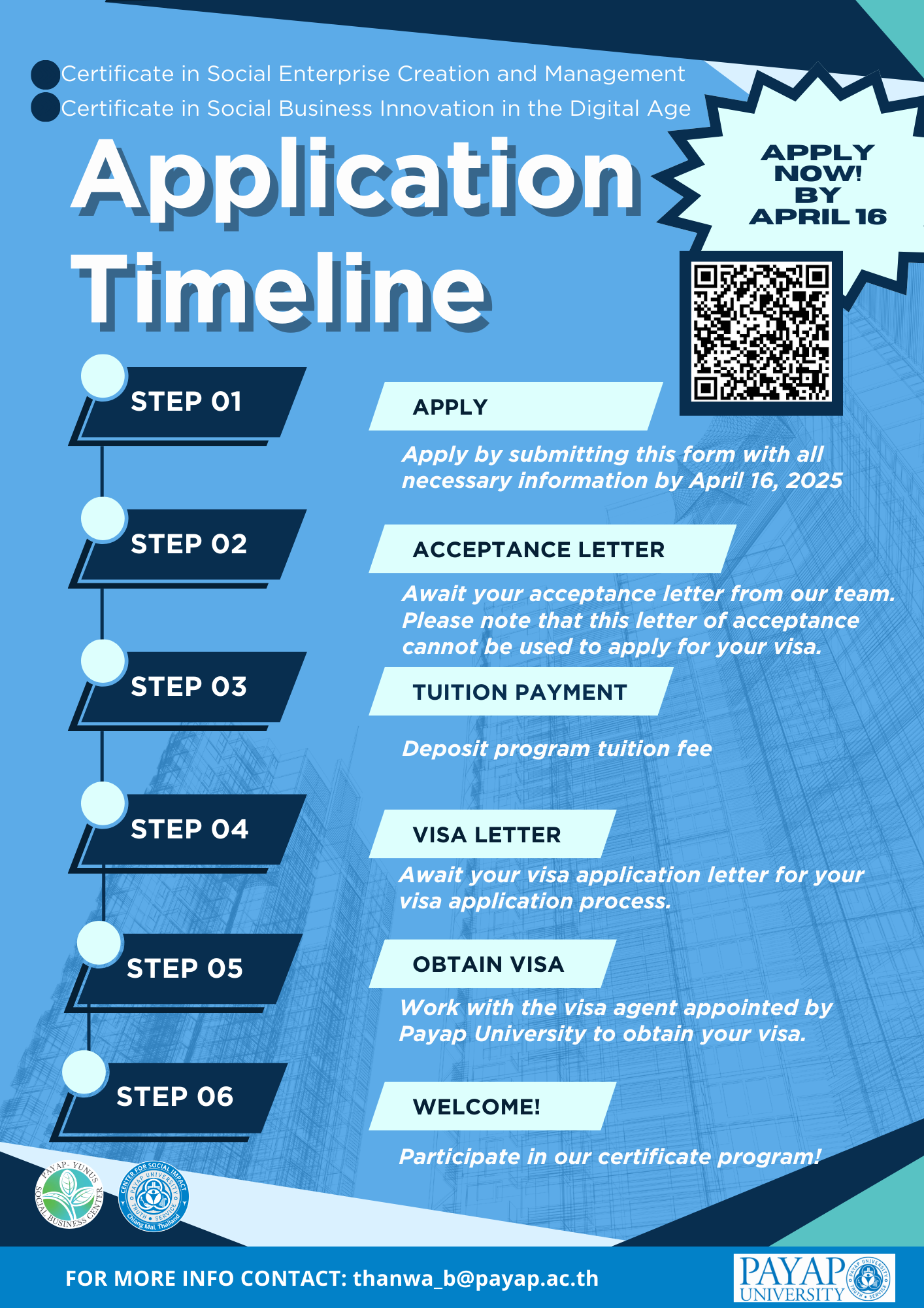 Certificate in Social Business Innovation in the Digital Age - Application Process