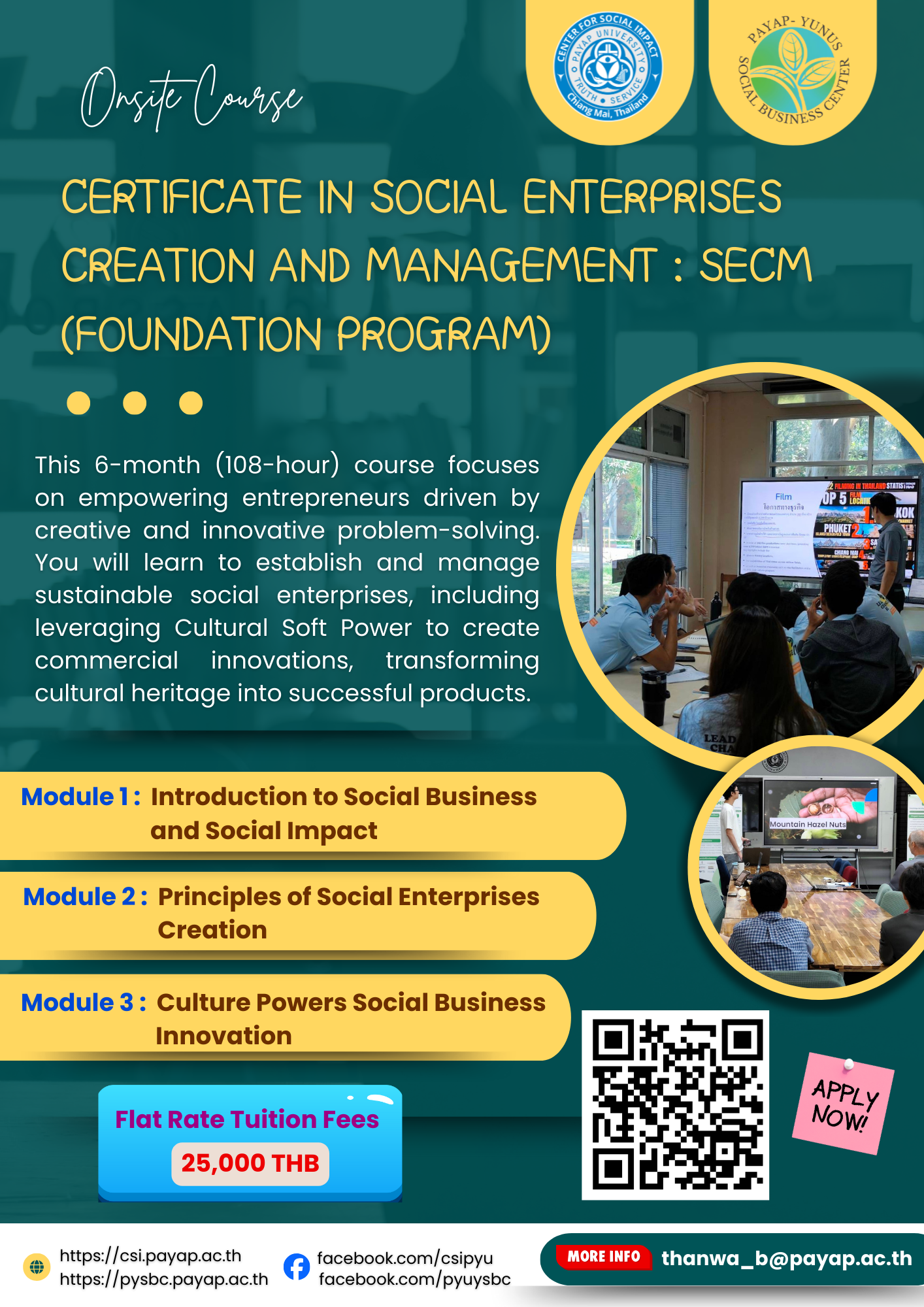 Certificate in Social Enterprises Creation and Management : SECM (Foundation Program) - Program Poster